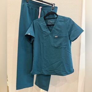 Figs S Carribean Blue Scrub Set